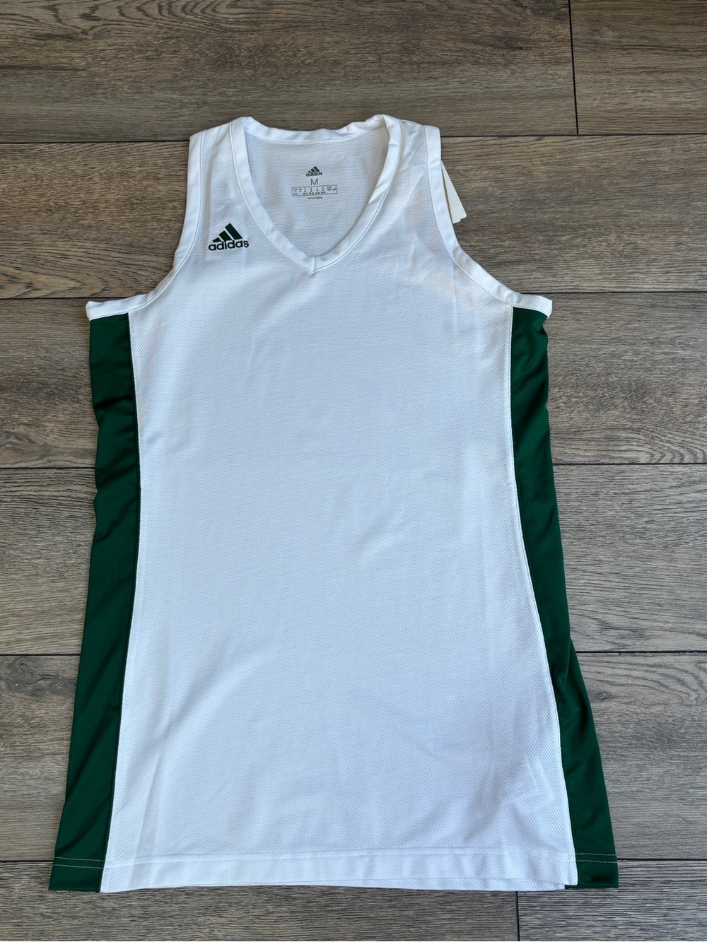 Adidas Men’s N3XT Prime Jersey Tank Basketball White Green Sz Medium